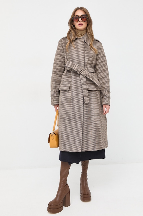 Victoria Beckham płaszcz beżowy 1422WCT004234A