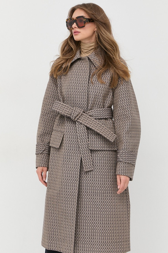 Victoria Beckham płaszcz 1422WCT004234A beżowy