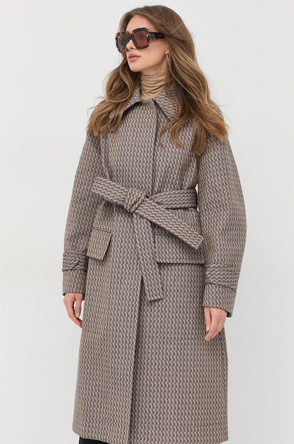 Victoria Beckham płaszcz 1422WCT004234A beżowy