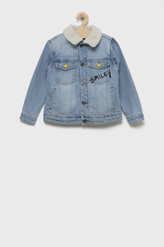 Desigual kurtka jeansowa dziecięca 22WBED01 niebieski AW22
