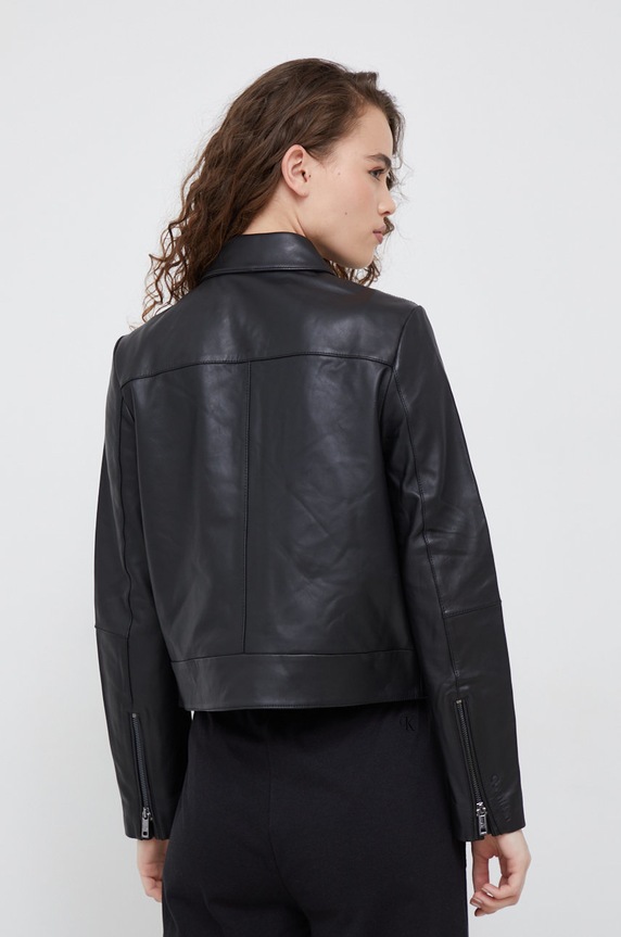 Ruházat Calvin Klein bőrdzseki K20K204170.9BYY fekete