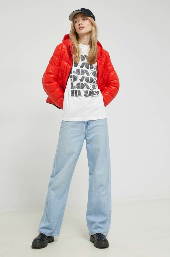 HUGO rövid kabát 50473676 piros AW23