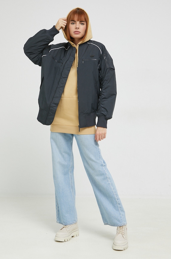adidas Originals bomber dzseki HK5233 szürke AW22