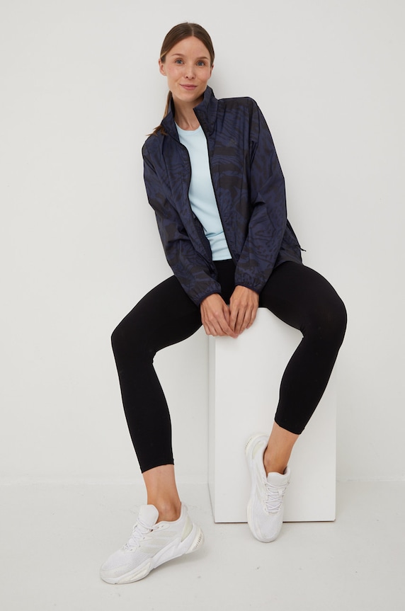 Běžecká bunda adidas Performance Fast HK8993 námořnická modř AW22