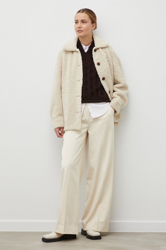 Samsoe Samsoe rövid kabát F22300143 bézs AW22