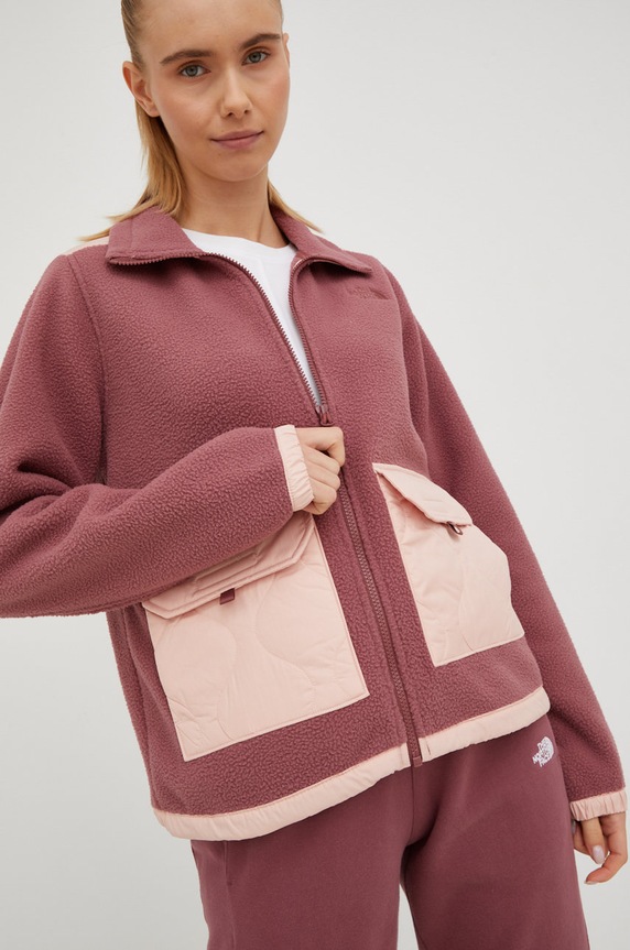 Sportovní mikina The North Face Royal Arch bez kapuce růžová NF0A7UJY93Z1