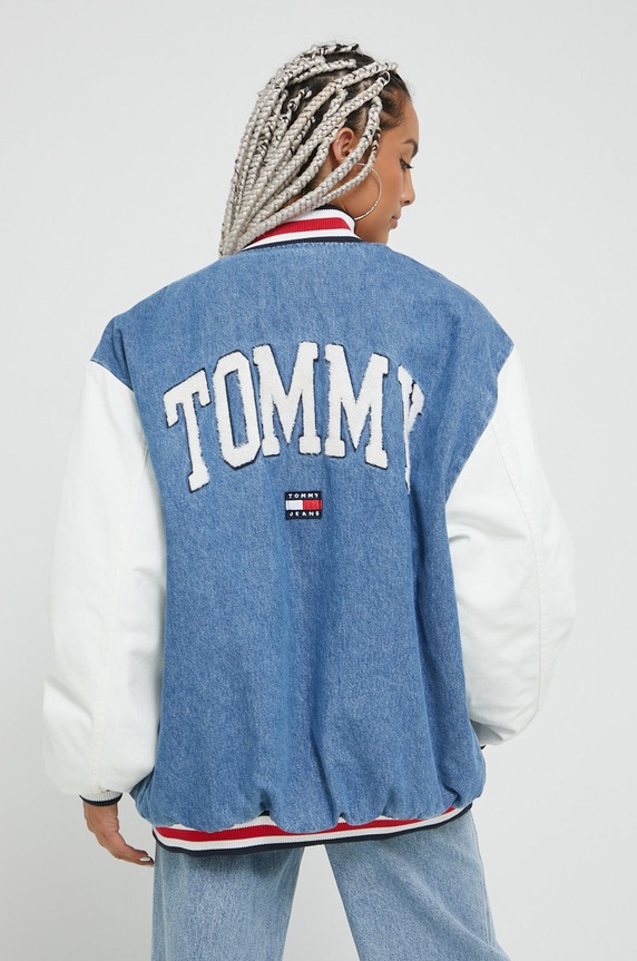 Odzież Tommy Jeans kurtka bomber DW0DW14243.9BYY niebieski