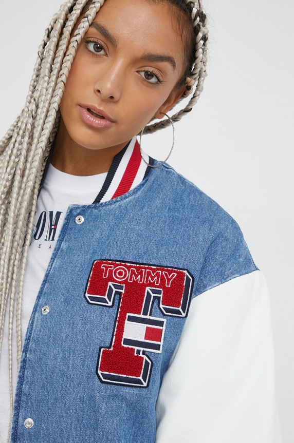 Tommy Jeans kurtka bomber niebieski DW0DW14243.9BYY