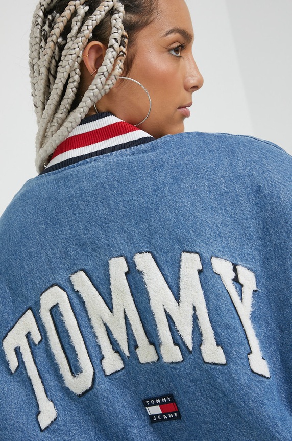 Tommy Jeans kurtka bomber DW0DW14243.9BYY niebieski
