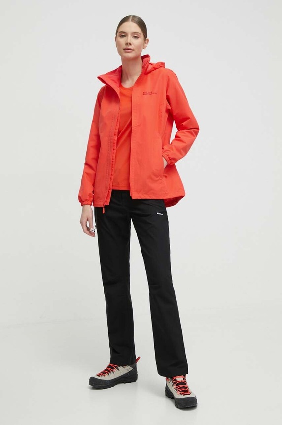 Μπουφάν Jack Wolfskin Stormy Point 1111202 κόκκινο SS24