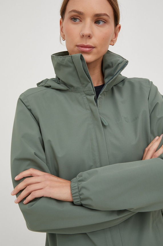 Яке за спортове на открито Jack Wolfskin STORMY POINT 2L JKT зелен 1111202
