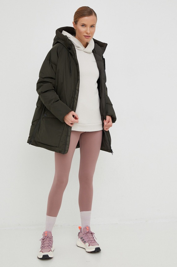 Péřová bunda Peak Performance G77949 zelená AW23
