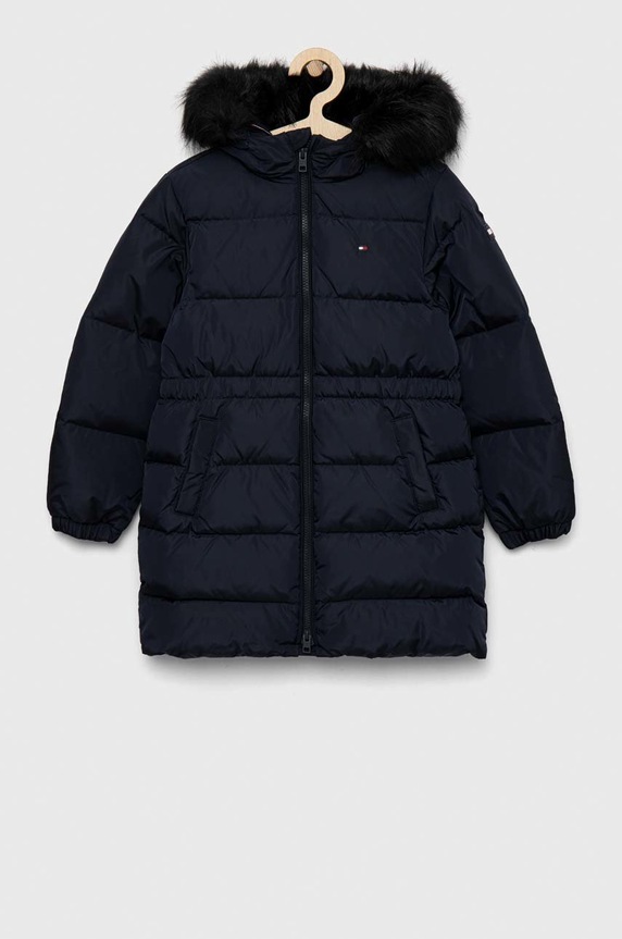 Detská páperová bunda Tommy Hilfiger zateplené tmavomodrá KG0KG06924.9BYY