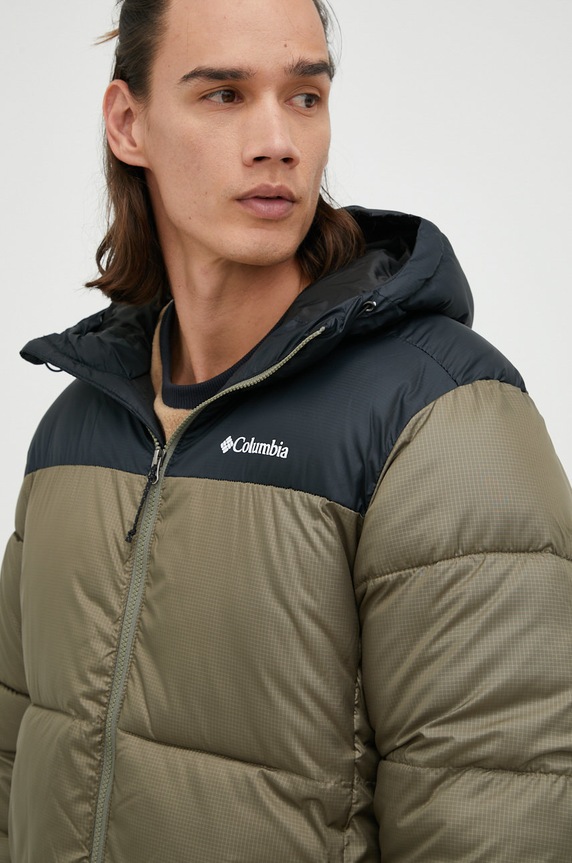 Μπουφάν Columbia Puffect Hooded Jacket πράσινο 2008413