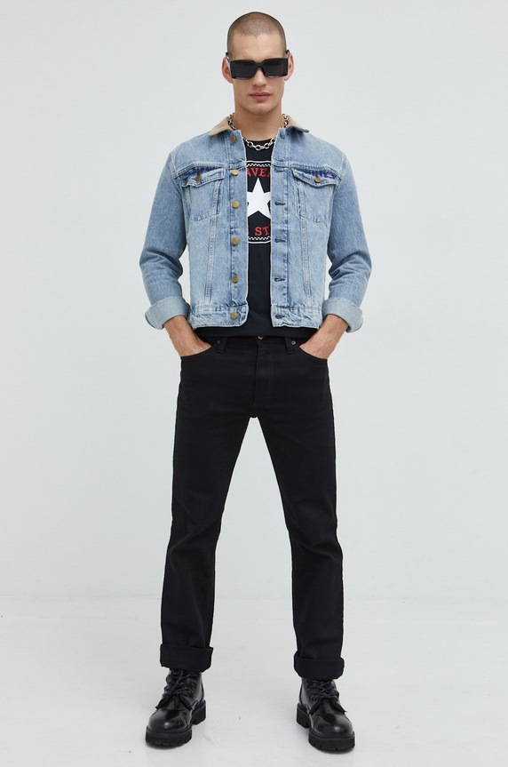 Superdry kurtka jeansowa M5011381A.6ZA niebieski AW22
