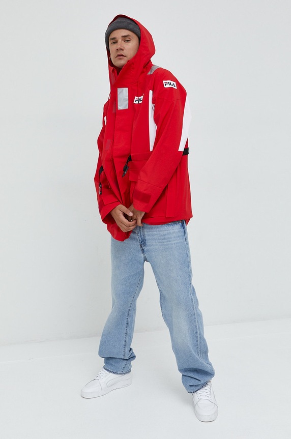 Непромокаемо яке Fila FAM0170 червен AW22