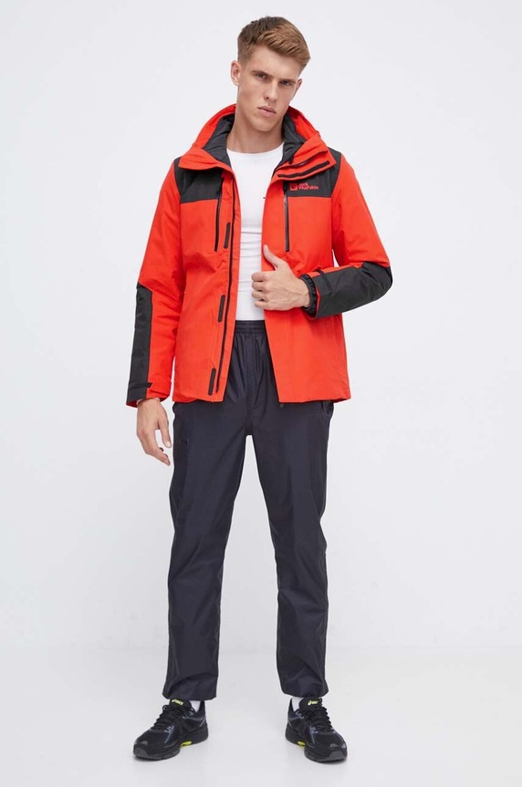 Ruházat Jack Wolfskin szabadidős kabát Jasper 3in1 1115261 piros