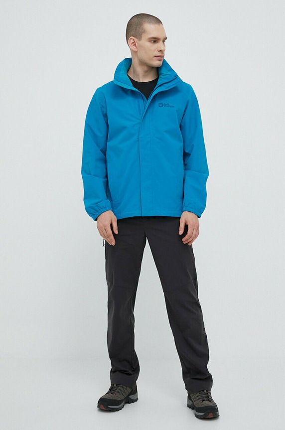 Jack Wolfskin kurtka outdoorowa Stormy Point 1111142 niebieski AW24