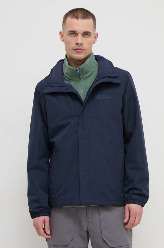 Jack Wolfskin kurtka outdoorowa Stormy Point pozostałe granatowy 1111142