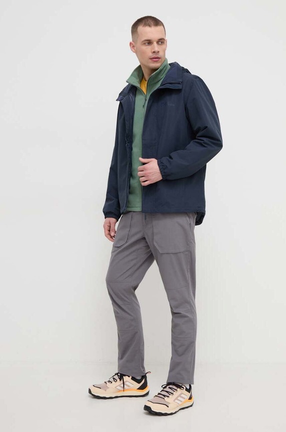 Jack Wolfskin kurtka outdoorowa Stormy Point 1111142 granatowy AW24