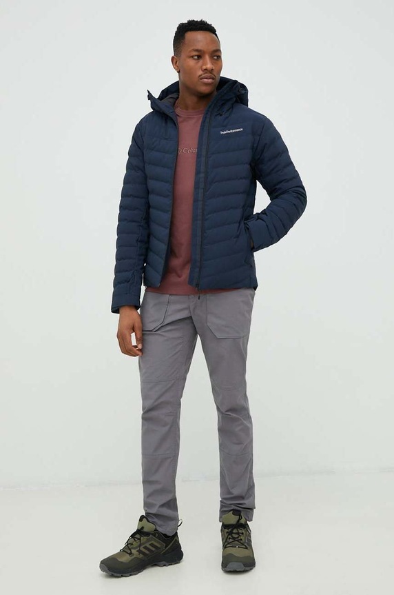 Péřová bunda Peak Performance Frost G78022 námořnická modř AW23