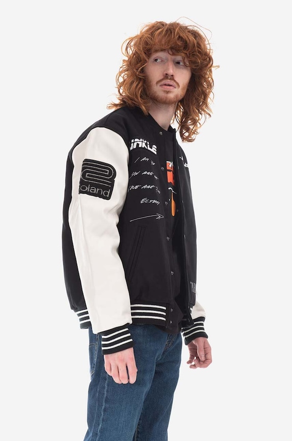 Bomber jakna PLEASURES Unkle Varsity P22U012