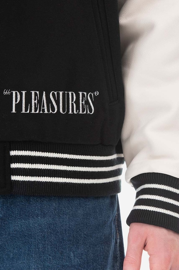 Bomber jakna PLEASURES Unkle Varsity P22U012
