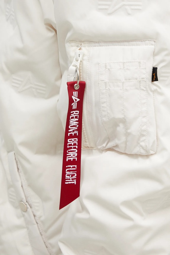 Alpha Industries geacă Hooded Logo bej 108107.578