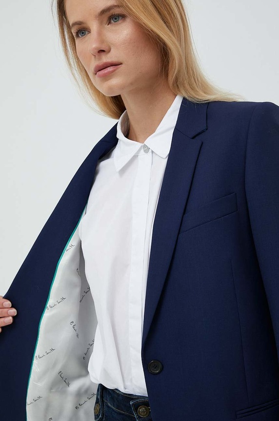 PS Paul Smith marynarka lniana W2R.248J.J30408 granatowy