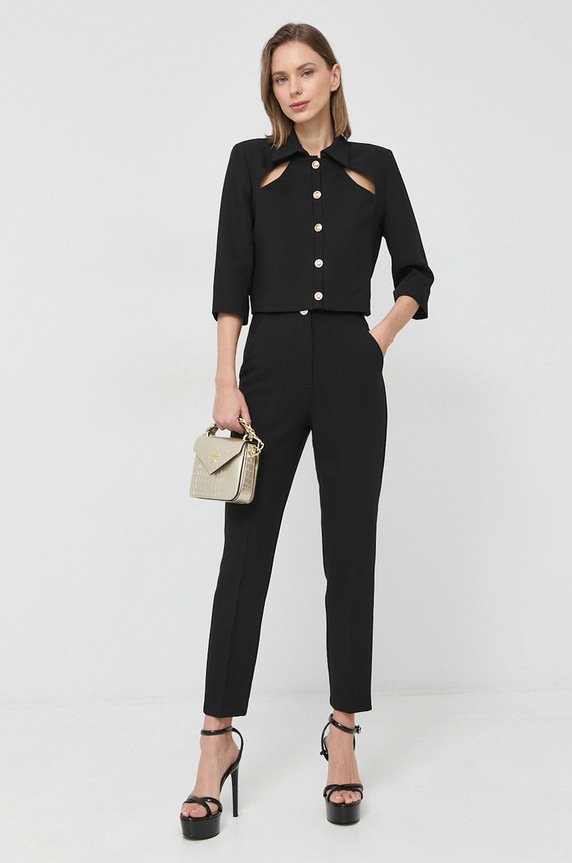 Morgan marynarka x Iris Mittenaere VHEMS.F.NOIR czarny AW22