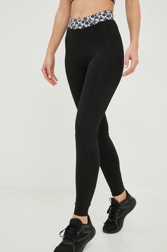 The Kooples legginsy z elastanem czarny FJOG25008K