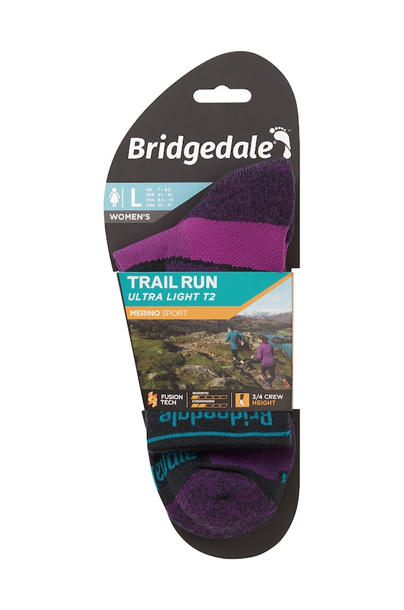 Ruházat Bridgedale zokni Ultralight T2 Merino Sport 710202 lila