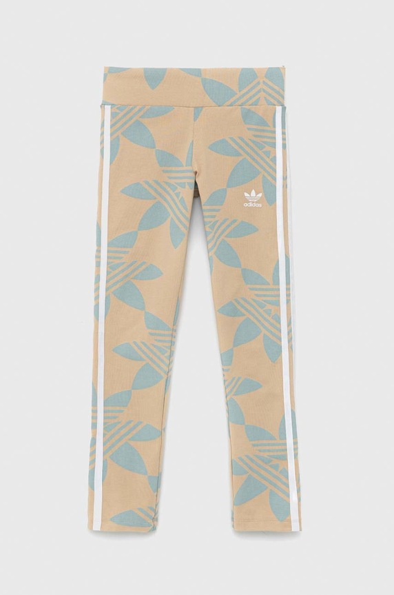 adidas Originals legginsy dziecięce wzorzyste beżowy HL6935