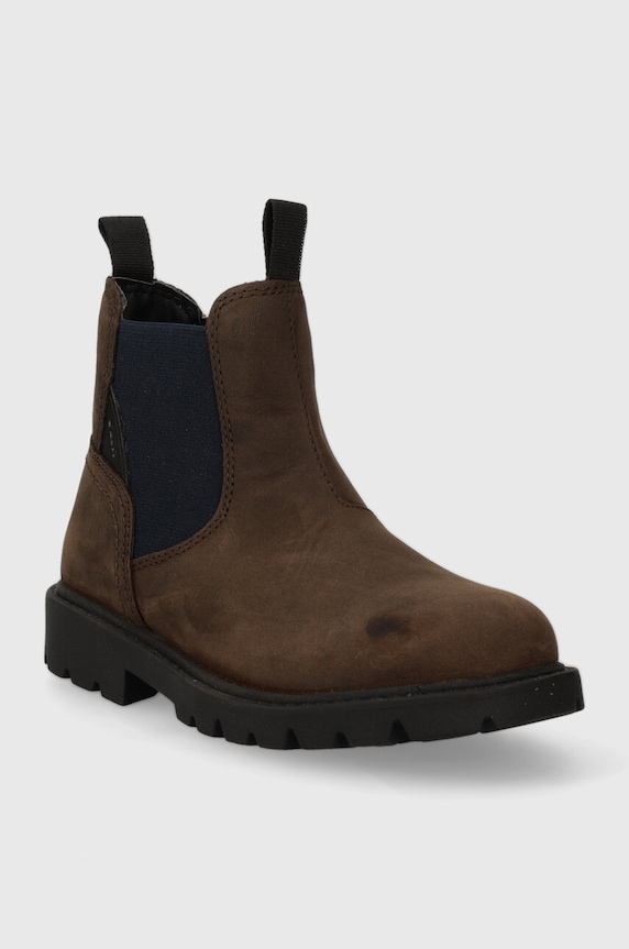 Geox sztyblety zamszowe dziecięce J16FAA.00045.28.35 brązowy AW25