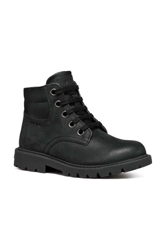 Geox buty zimowe skórzane dziecięce imitacja skóry licowej czarny J16FAB.032BC.28.35