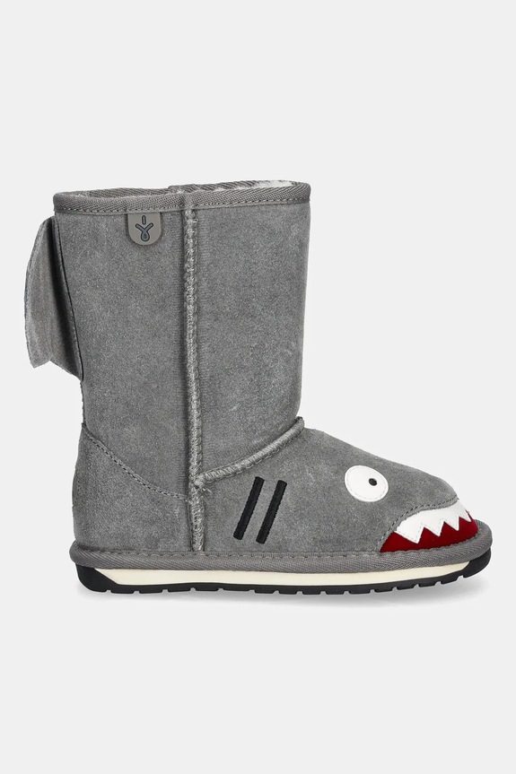 Emu Australia śniegowce zamszowe dziecięce Shark K10589.Shark szary AW25