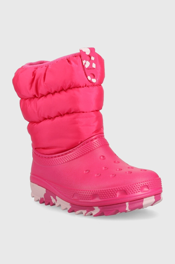 Dječje cipele za snijeg Crocs 207684.CROCS.CLASSIC.NE roza AW24