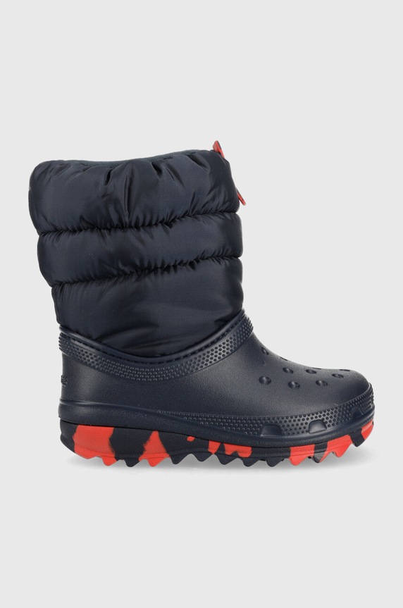 Dětské sněhule Crocs textilní námořnická modř 207684.CROCS.CLASSIC.NE