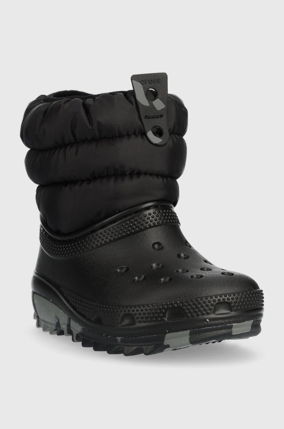 Crocs gyerek hótaposó 207683.CROCS.CLASSIC.NEO.PUFF.BOOT.T fekete AW22