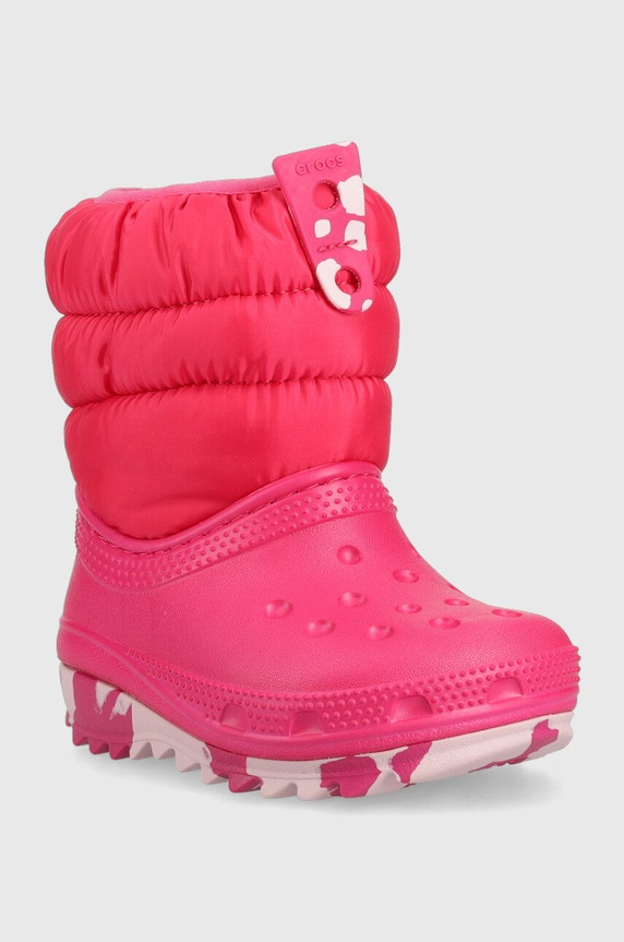 Detské snehule Crocs 207683.CROCS.CLASSIC.NEO.PUFF.BOOT.T ružová AW22