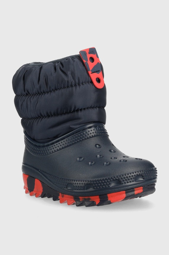 Crocs gyerek hótaposó 207683.CROCS.CLASSIC.NEO.PUFF.BOOT.T sötétkék AW22
