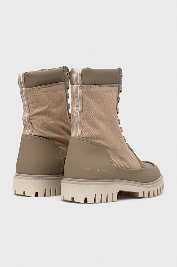 Obuwie Tommy Hilfiger botki TH Casual Lace Up Boot FW0FW06549.AEG beżowy