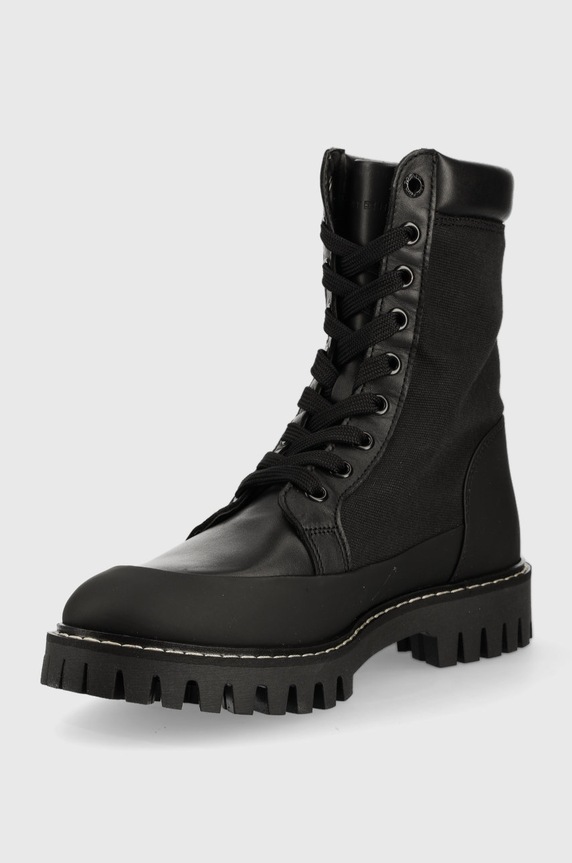 Boty Farmářky Tommy Hilfiger Th Casual Lace Up Boot FW0FW06549.BDS černá