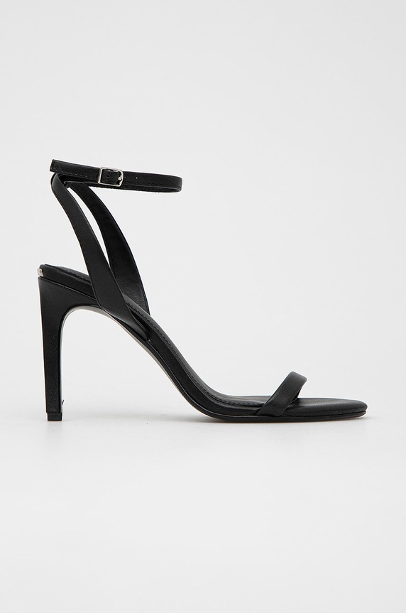 Calvin Klein sandały skórzane Essentia pozostałe czarny HW0HW01128.BAX