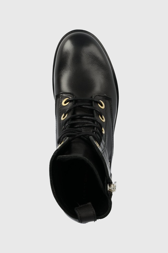 Kožne čizme Tommy Hilfiger Th Essentials Biker Boot crna FW0FW06800.BDS