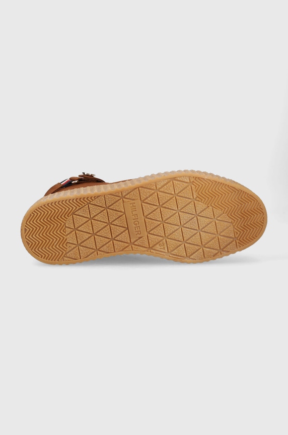 Tommy Hilfiger śniegowce skórzane Warmlined Lace Up Boot FW0FW06798.GTU brązowy