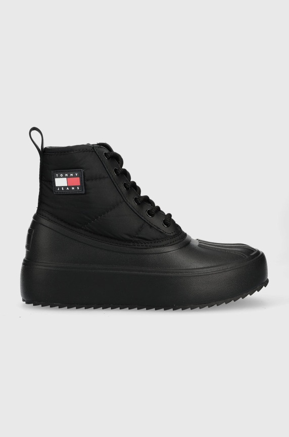Tommy Jeans śniegowce lekko ocieplane czarny EN0EN01912.BDS