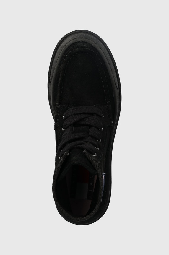 Farmářky Tommy Jeans Womens Foxing Lace Up Boot černá EN0EN01915.BDS