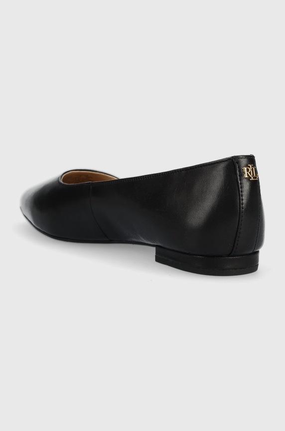 Cipők Lauren Ralph bőr balerina cipő Londyn 802862706001.001 fekete