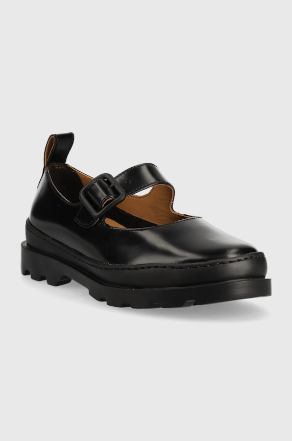 Кожени половинки обувки Camper Brutus K201433.001 черен AW22
